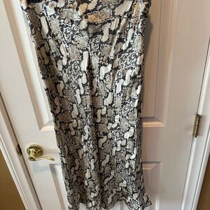 Animal print midi skirt